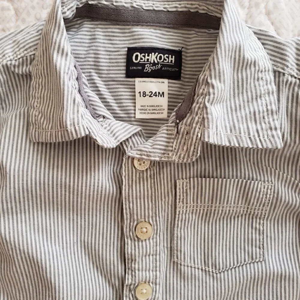 Oshkosh dress shirt bodysuits
